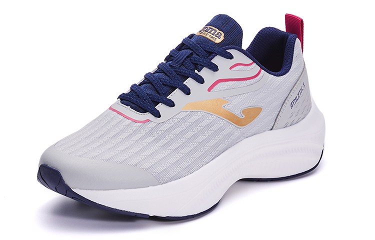Joma Mesh Cushioning, Wear Resistant Low top Carbon Plate Marathon Running Shoes Women’s Gray Navy Blue