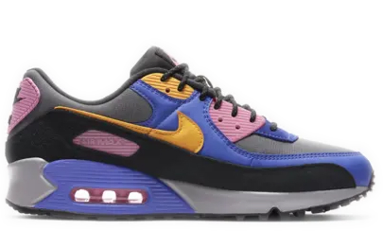 Мужские кроссовки Nike Air Max 90 (серо-фиолетовые) — фото 2