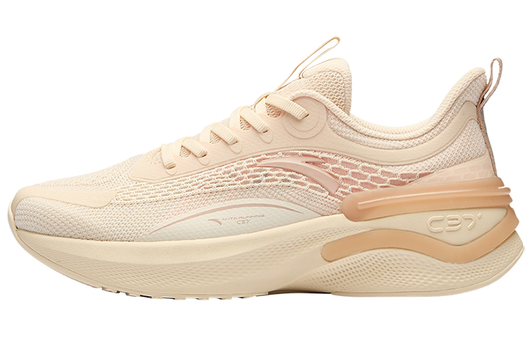 Anta C37 Series Chasing Waves Breathable Low top Running Shoes Women's White Pink