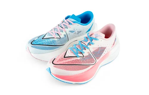 Peak limited edition pink and blue mandarin duck, extremely physical foam, shock-absorbing, non-slip and breathable, low-cut, full-length carbon plate, casual physical test, sprint, racing training, long-distance running shoes, same style for men and women, blue pink