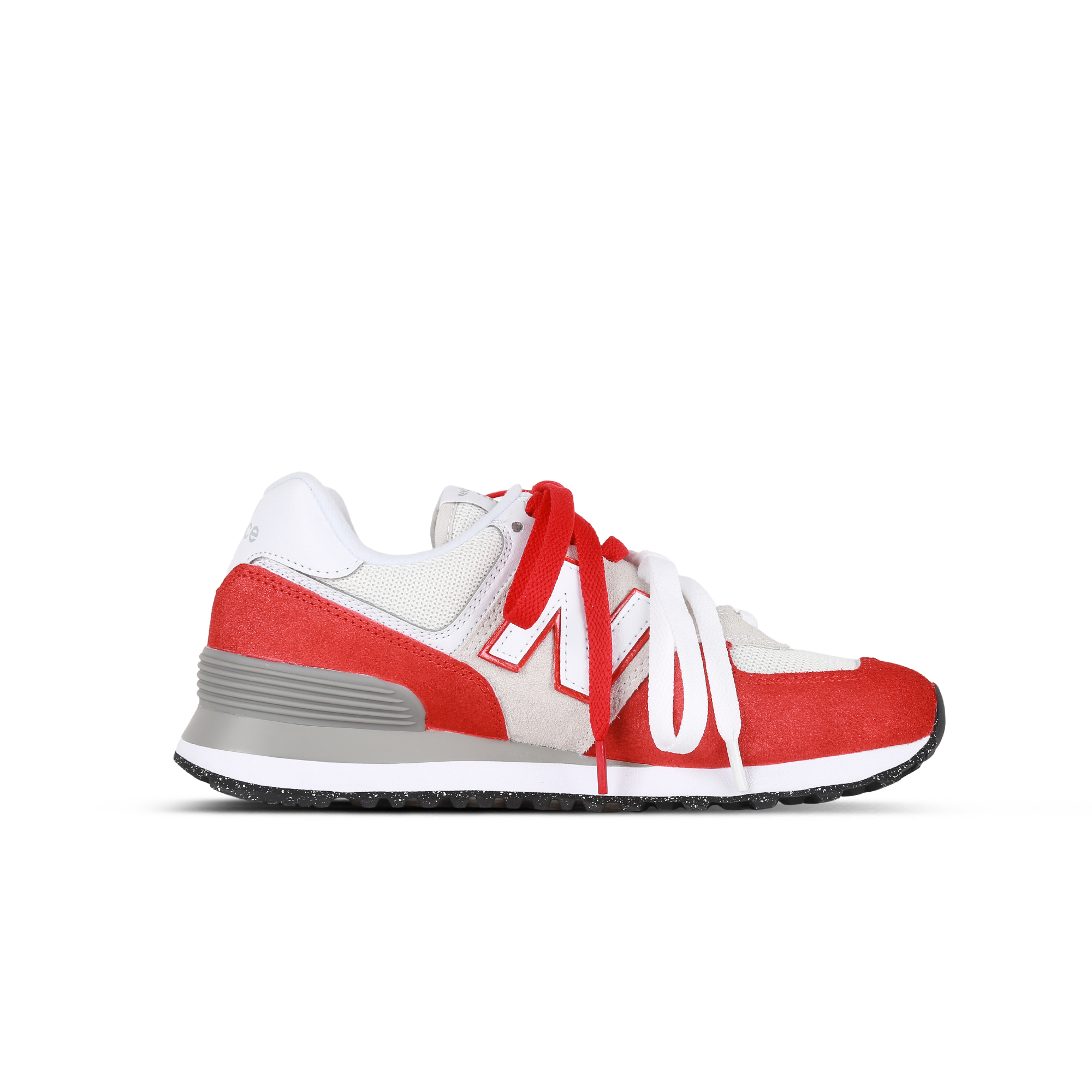 New Balance NB 574 Cushioning Abrasion Resistant Breathable Low top City Commuting Running Shoes Unisex Red White