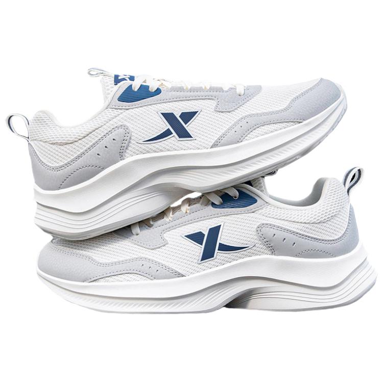 XTEP Cushioning Lightweight Low top Casual Running Shoes Men’s White Gray