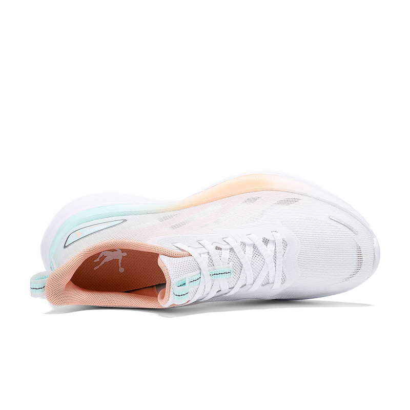 QIAODAN Synthetic Leather, Textile Cushioning Abrasion Resistant Breathable Low top Casual Running Shoes Women’s