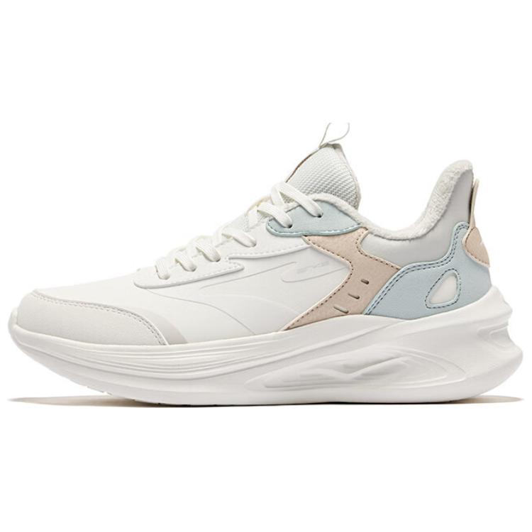 Erke Leap 2.0 Running Shoes Women’s Low Top Microcrystal White/Light Gray Green/Wild Gray