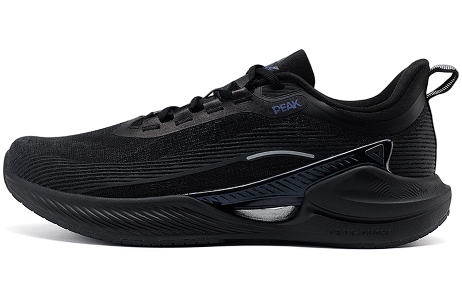 PEAK Cushioning Abrasion Resistant Breathable Slip Resistant Running Shoes Men’s All Black