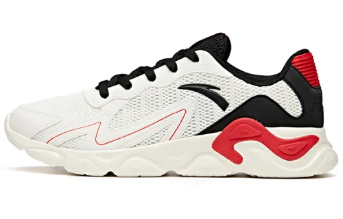 Anta Comfortable Textile, Synthetic Leather Cushioning Slip Resistant Lightweight Rebound Low top Running Shoes Men's