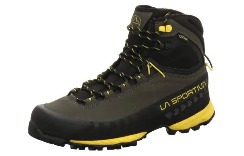 LA SPORTIVA Leather Abrasion Resistant Short Outdoor Boots Men's Gray Green