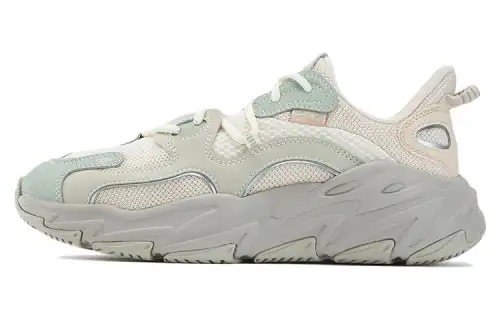 FILA Comfortable Textile, Synthetic Leather Low top Running Shoes Women's Green Gray