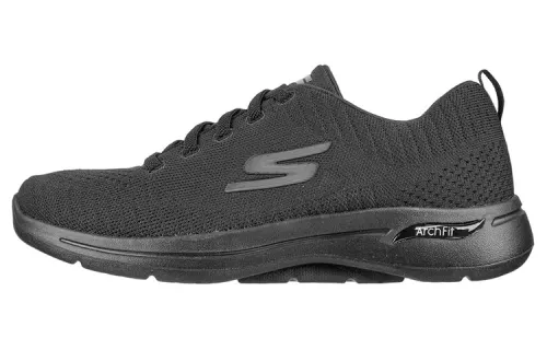 Skechers Go Walk Arch Fit Lace Up Mesh, Artificial Leather Cushioning Abrasion Resistant Breathable Low top