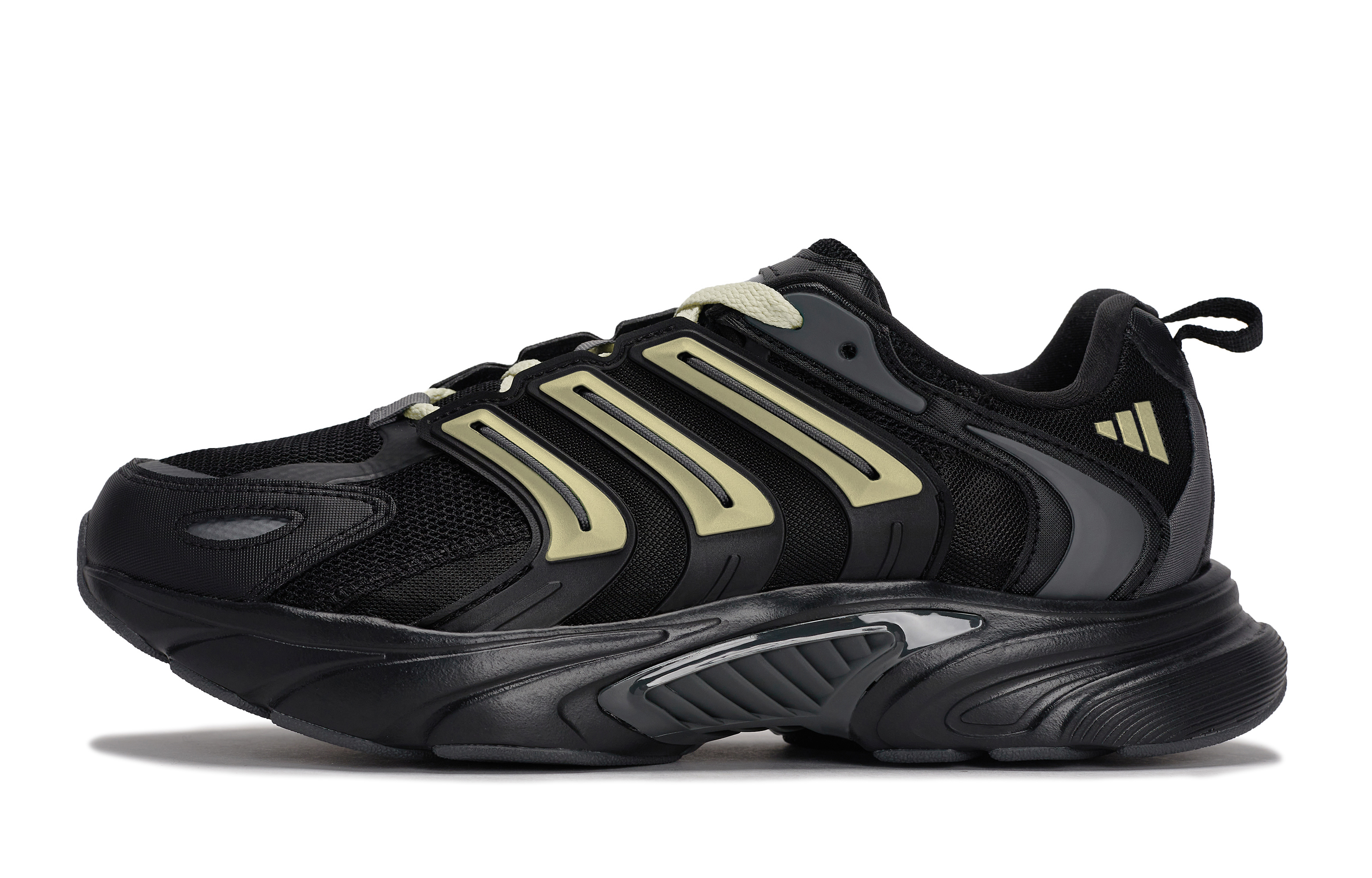 Adidas CLIMACOOL BOUNCE Slip Resistant Abrasion Resistant Low top Running Shoes Unisex Black Rice Yellow