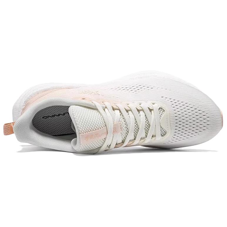 361° Abrasion Resistant Slip Resistant Low top Casual Sprint Running Shoes Women’s White Pink