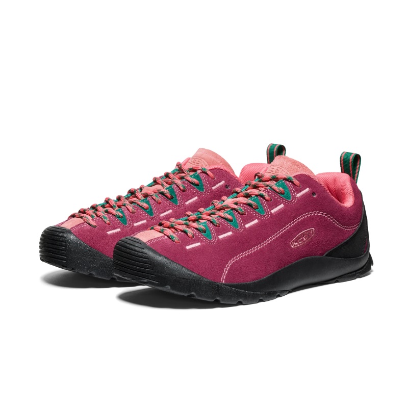 Keen Jasper Slip Resistant Abrasion Resistant Slip Resistant Abrasion Resistant Low top Outdoor Shoes Women’s Red Black