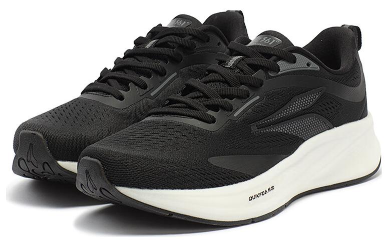361° Flying Wing Cushioning, Wear Resistant Low top Running Shoes Men’s Black White