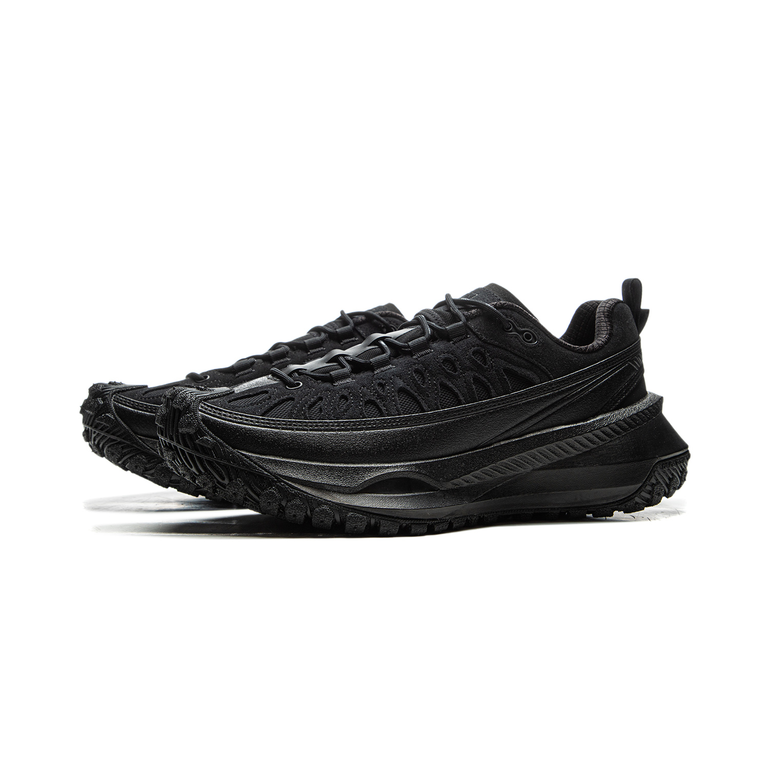 Li Ning Ranger CRC Cushioning Slip Resistant Low top Running Shoes Unisex Black