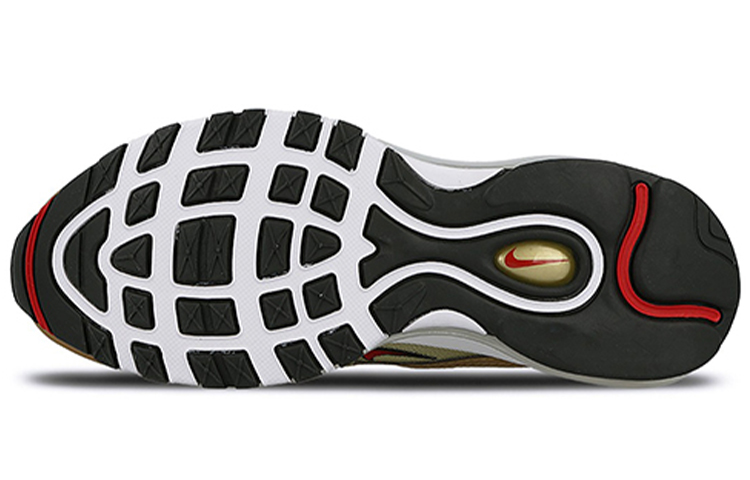 Женские кроссовки Nike Air Max 97 Metallic Gold (W) (золотые) — Золотой / белый — фото 4