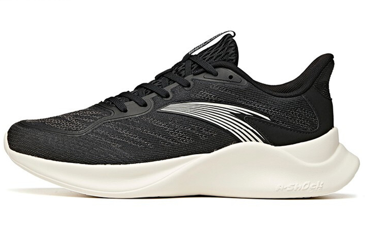 Anta DuCi1 Cushioning Slip Resistant Abrasion Resistant Lightweight Low top Running Shoes Men's Black White