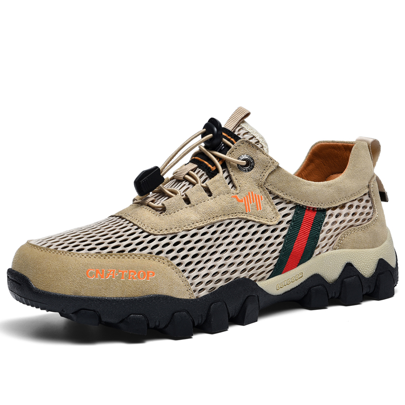 LINGHANGLUOTUO Outdoor Shoes Men’s Low Top Black, Dark Blue, Brown
