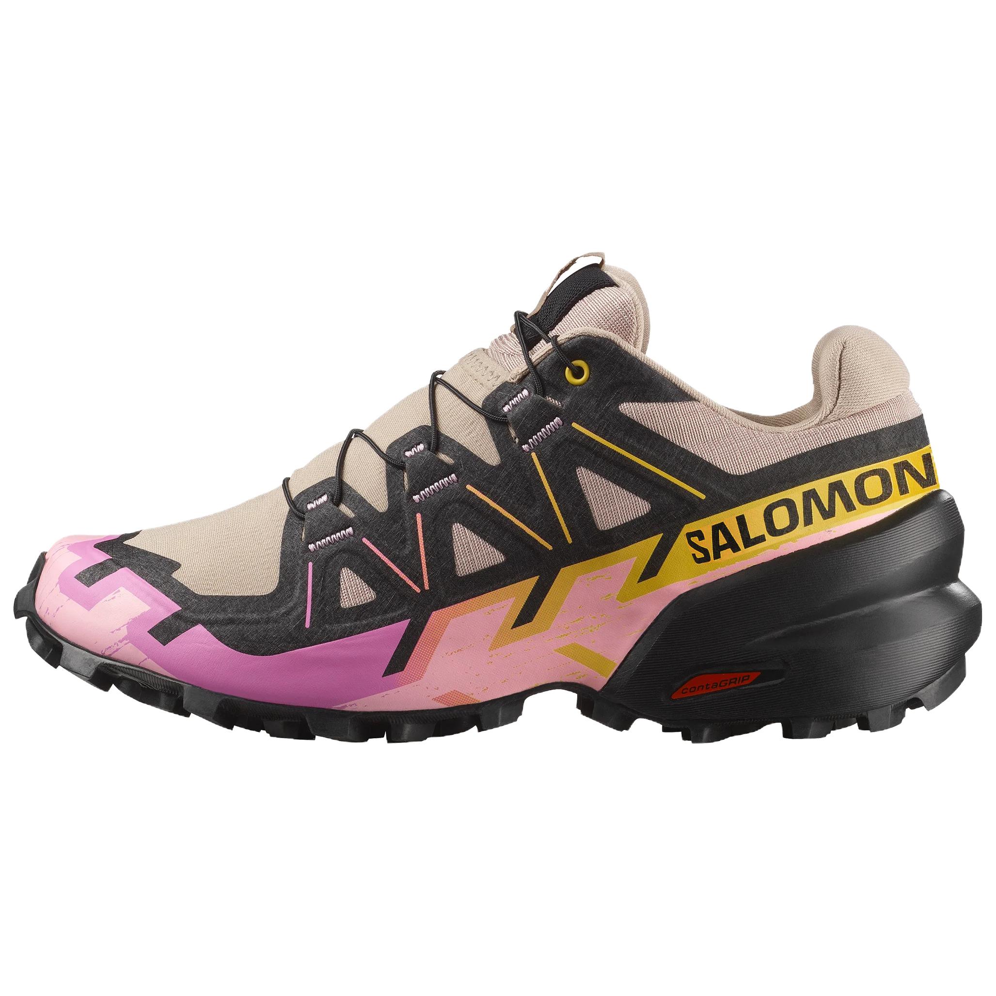SALOMON Speedcross 6 Trail Running Shoes Women’s Black Brown Pink