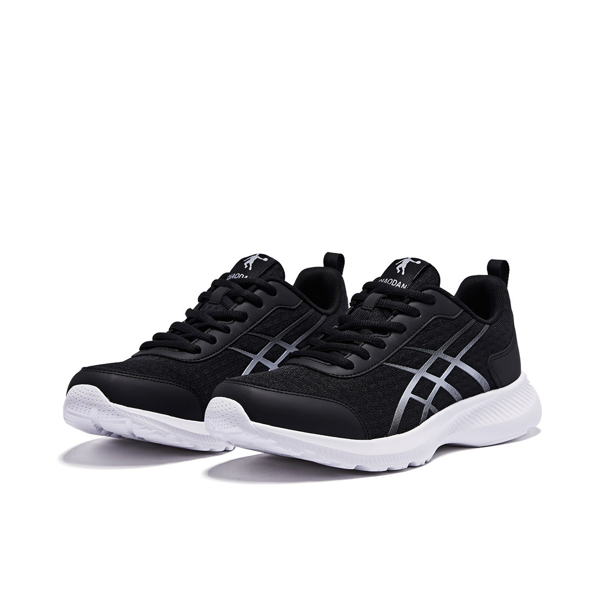 QIAODAN Cushioning, Wear Resistant Low top Casual Running Shoes Men’s Black Gray