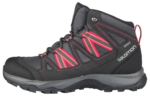 SALOMON Outdoor Shoes Women's Mid Top Black Red