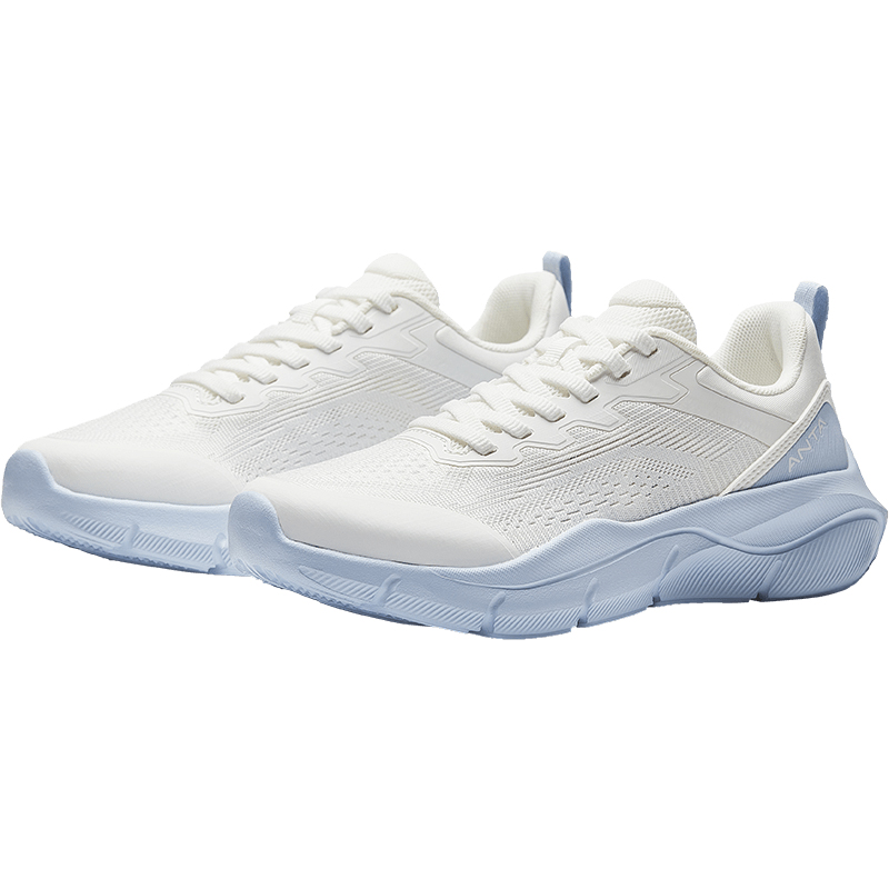 Anta Cushioning Breathable Low top Casual Running Shoes Women’s White Blue