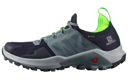 SALOMON Madcross Running Shoes Men's Low Top Black/Gray/Neon Green