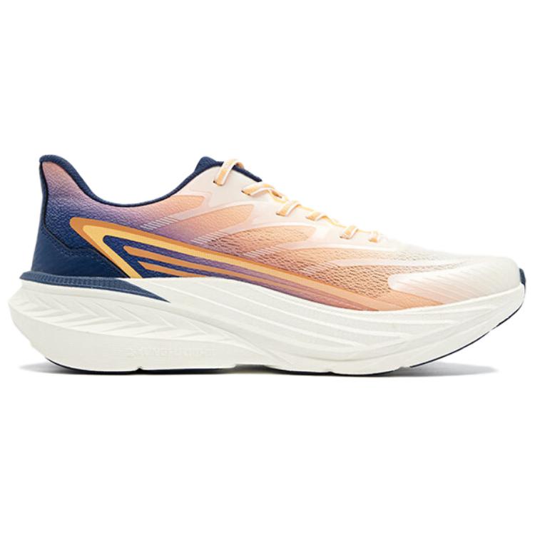 QIAODAN Breathable And Wear resistant Low top Casual Running Shoes Men’s White Orange Blue