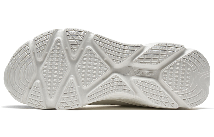 XTEP Cushioning Slip Resistant Abrasion Resistant Low top Running Shoes Men’s Sail White Coal Black