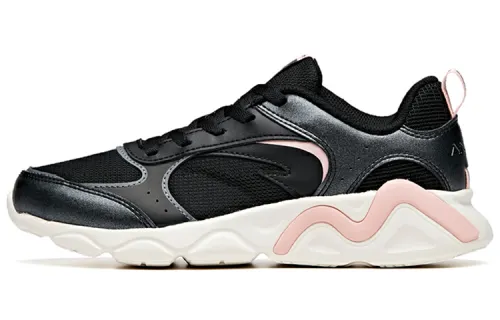 Anta Running Collection Cushioning Breathable Running Shoes Women's Black Pink