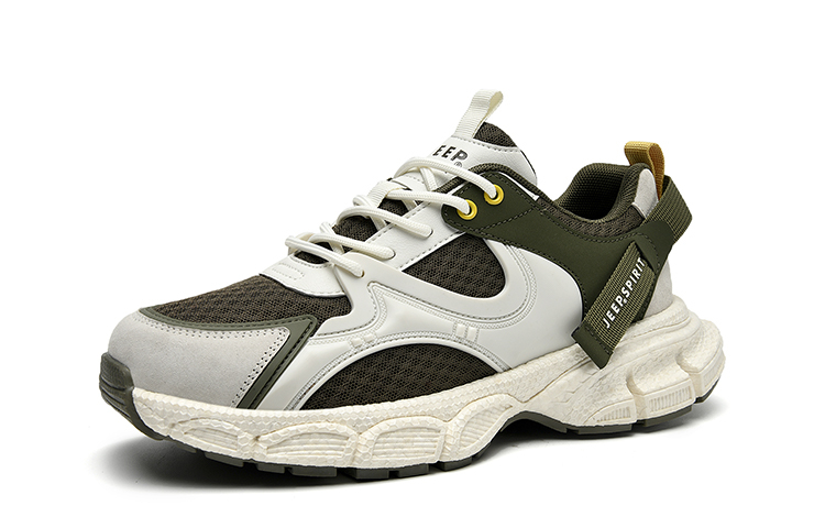 JEEP SPIRIT Mesh Low top Foam Sole Running Shoes Men’s Cat Eye Green