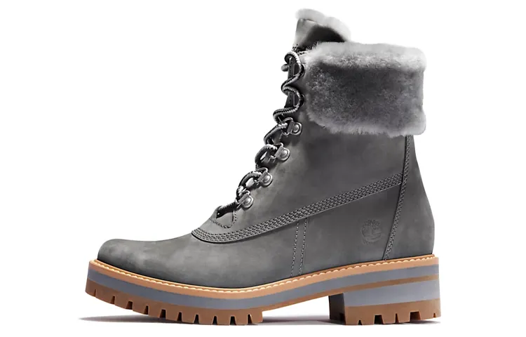Timberland Women's Courmayeur Valley 6 Inch Shearling Boot 'Medium Grey'