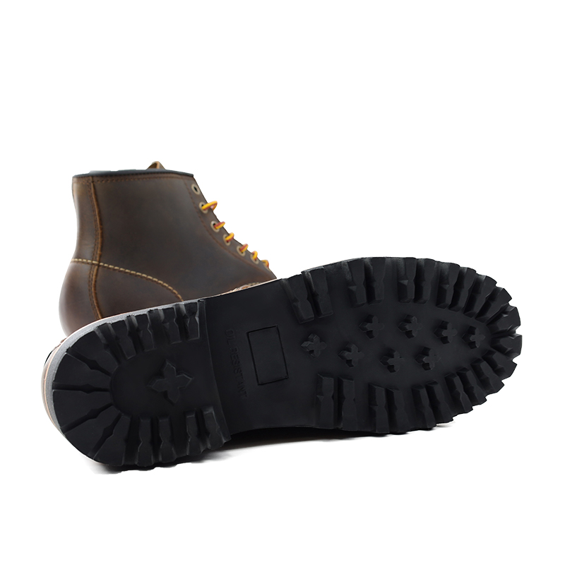 ROCKEY BAND Cushioning Abrasion Resistant Breathable Height Increasing Mid top Outdoor Shoes Men’s Dark Brown