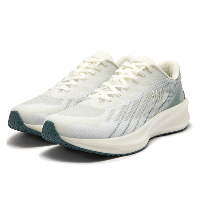 361° Sharp Sparkle Slip Resistant Abrasion Resistant Low top Casual Running Shoes Men’s White Redwood Green