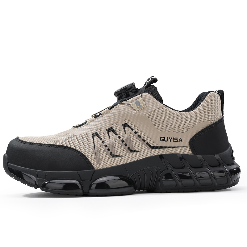 GUYISA Breathable Impact Resistant Low top Outdoor Shoes Men’s Khaki