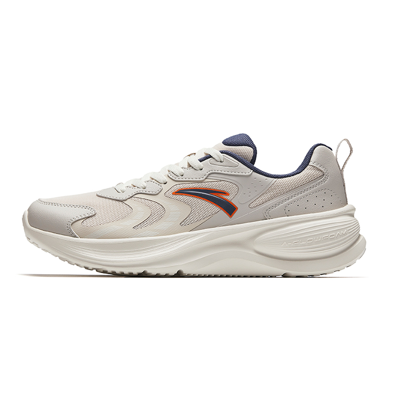 Anta Cushioning Slip Resistant Abrasion Resistant Low top Comfort Elastic Technology Running Shoes Men’s Gray