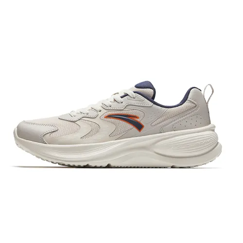 Anta Cushioning Slip Resistant Abrasion Resistant Low top Comfort Elastic Technology Running Shoes Men's Gray
