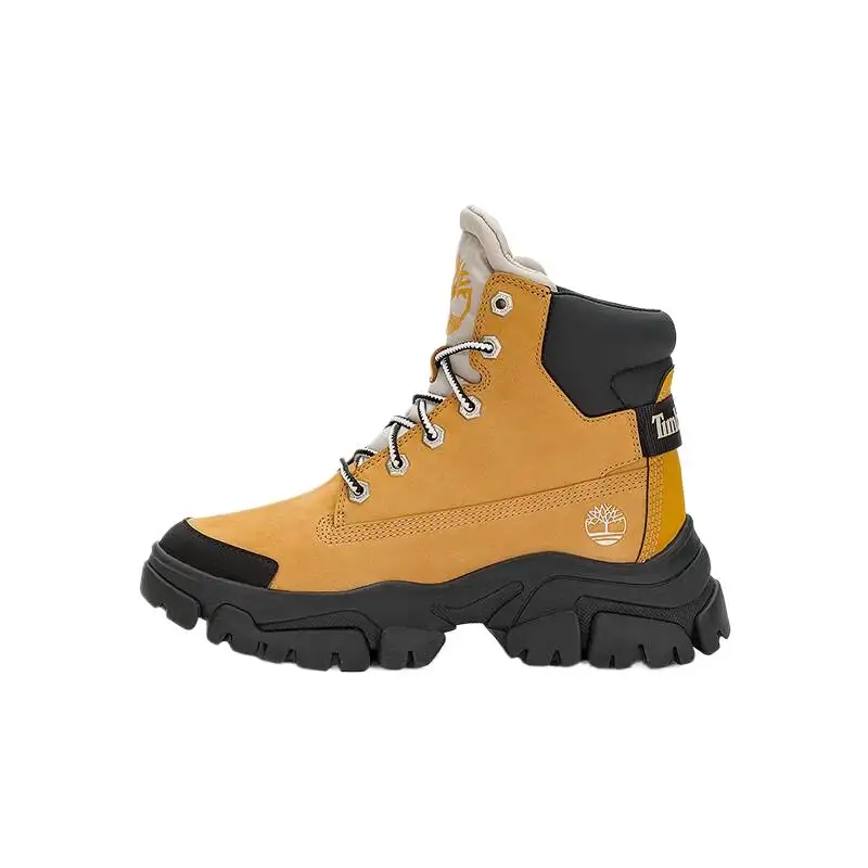 Timberland Top Grain Cow Leather Waterproof, Abrasion Resistant, Slip Resistant Short Outdoor Boots Medium Heel 3 5cm