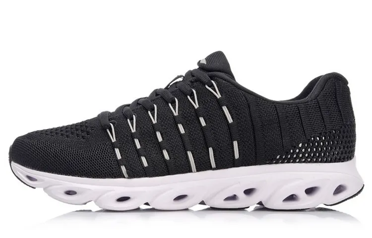 Li Ning Arc Running Shoes Women's Low Top Black White