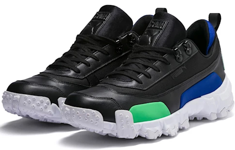 PUMA Trailfox Leather Black Green Blue