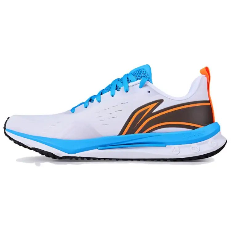 Li Ning Abrasion Resistant Slip Resistant Low top Casual Running Shoes Unisex White Blue