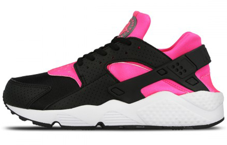 Женские кроссовки Nike Huarache Run (черно-розовые)