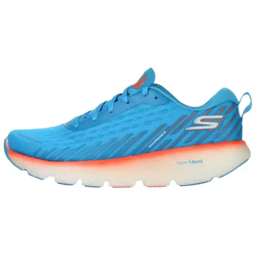 Skechers GO Run Max Road 5 Fabric Abrasion Resistant Breathable Low top Running Shoes Men's Blue