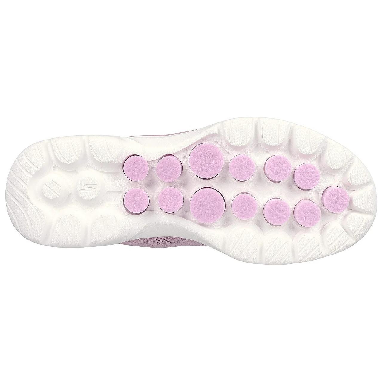 Женские кроссовки Skechers Go Walk 6 (розово-белые) — Розовыйбелый — фото 5