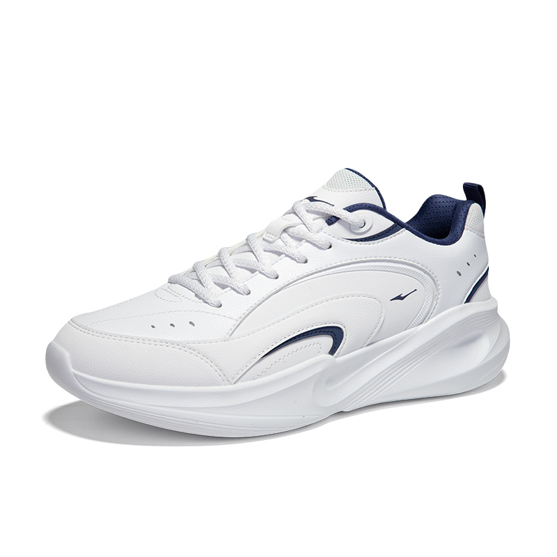 Erke Slip Resistant, Abrasion Resistant, Breathable Low top Running Shoes Men’s White Blue