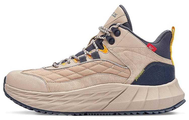 361° Sand Chasing Cushioning, Wear Resistant Mid top Running Shoes Men’s Light Bone
