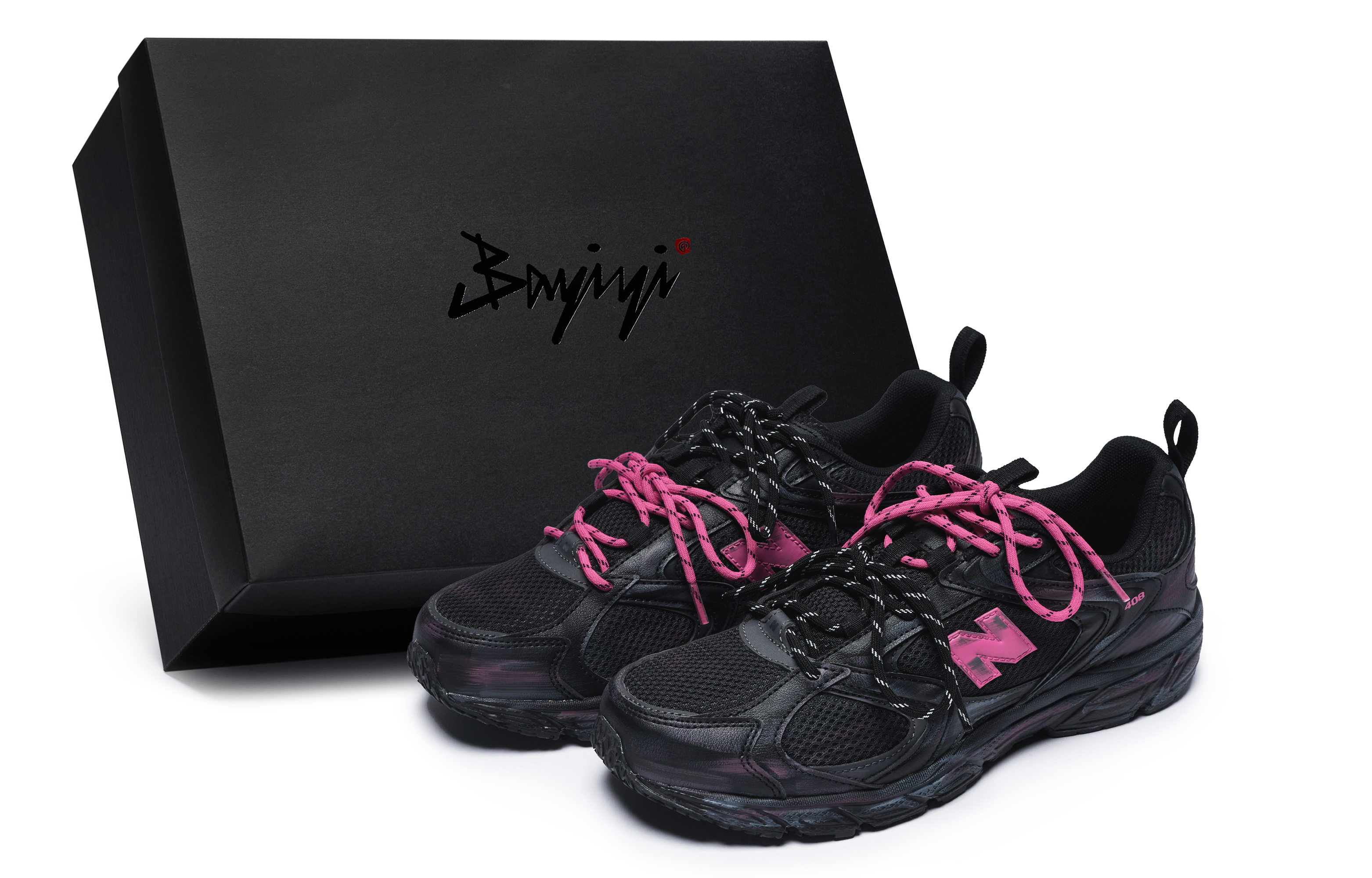 New Balance 408 Slip Resistant Slip Resistant Low top Running Shoes Unisex Black Pink
