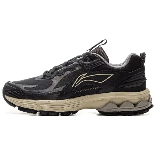 Li Ning Fuyao 2.0 Trail Slip Resistant Abrasion Resistant Low top Casual Running Shoes Women's Black Gray