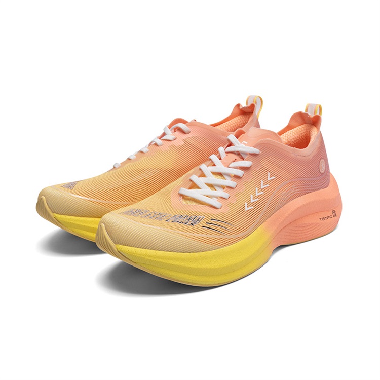 LPMX Cushioning Slip Resistant Breathable Low top Marathon Running Shoes Men’s Yellow Orange