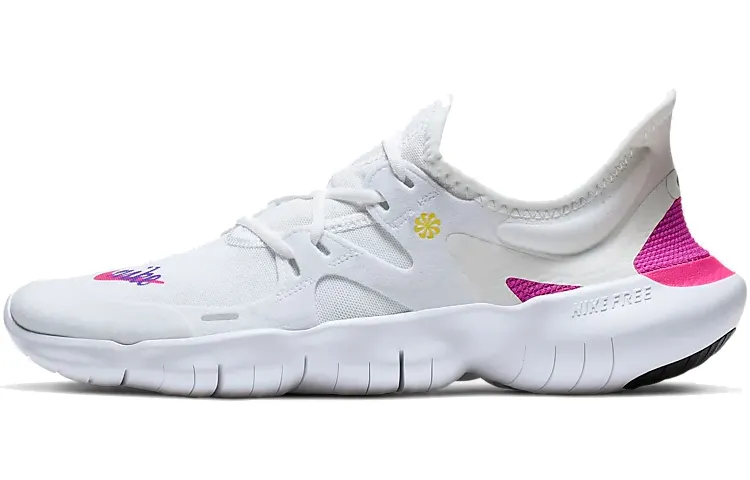 Nike Free RN 5.0 Slip Resistant Lightweight Non slip Lightweight Low top Casual Running Shoes Women's Purple White
