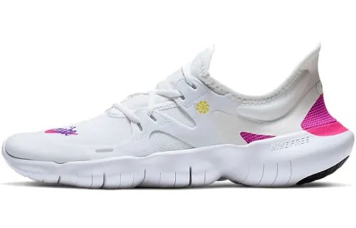 Nike Free RN 5.0 JDI Barefoot Feeling Comfortable Sports Non-Slip Lightweight Low-top Casual Running Shoes Women's Purple White
